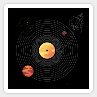 Solar system turntable Sticker